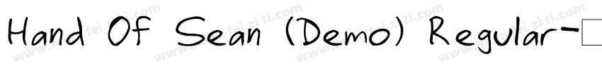 Hand Of Sean (Demo) Regular字体转换